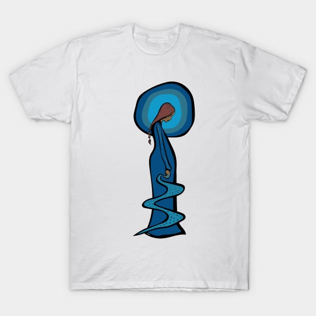 Water Woman Indigenous WAWEZHI CANADA T-Shirt by WAWEZHI